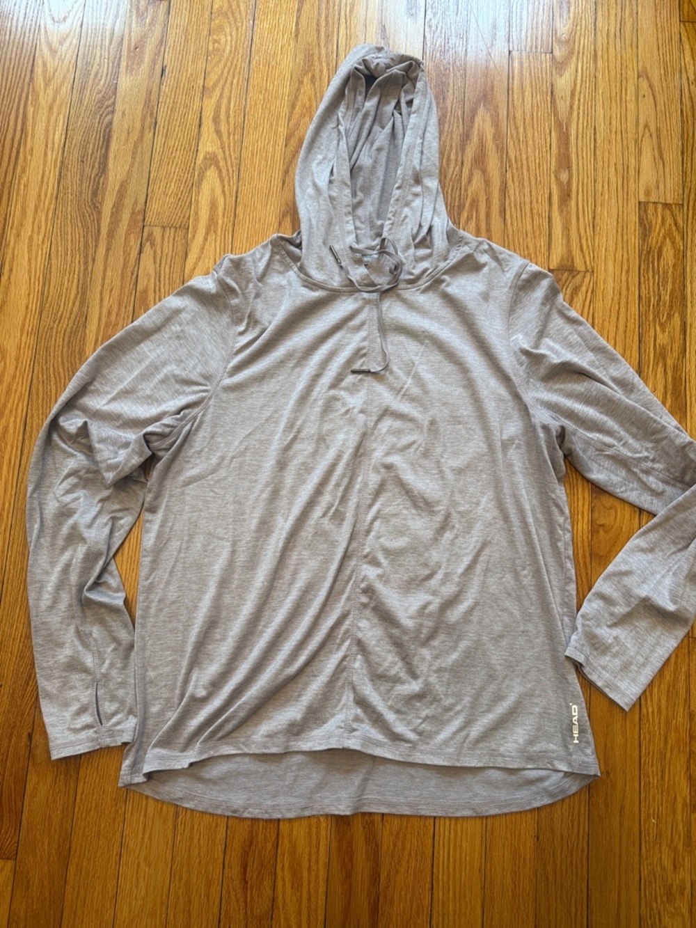 Head Light Pink Hooded Long Sleeve Top